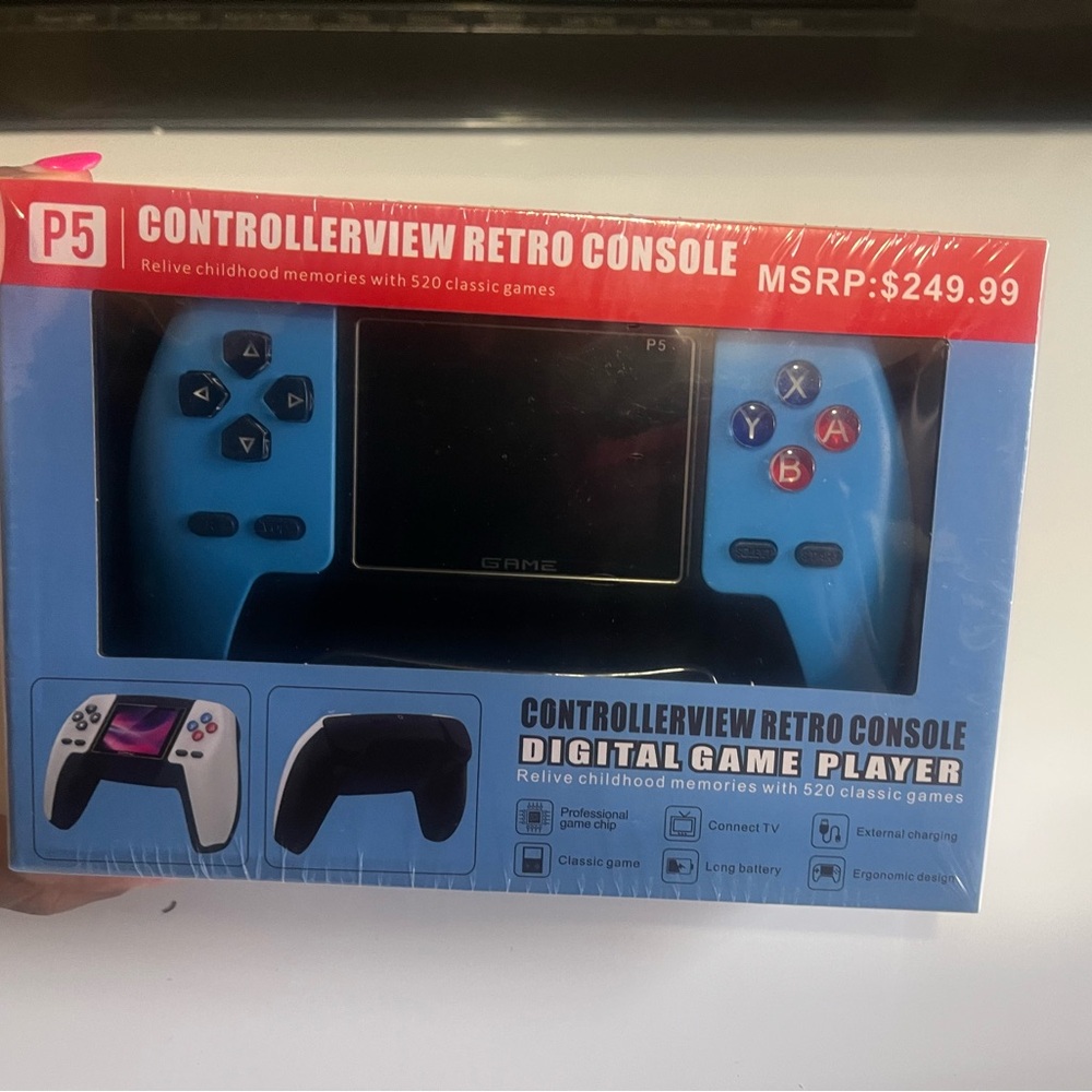 ControllerView Retro Digital Game Player - Blue